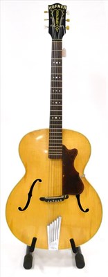 Lot 2077 - A Hofner Senator Guitar, serial number 6613, circa 1958, with laminated maple non cutaway body,...