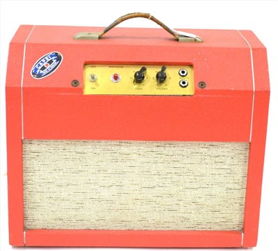 Lot 2080 - A Rare Marshall Capri Guitar Amplifier, circa 1967, with twin inputs, tone and volume controls, red