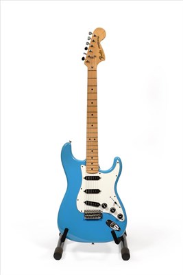 Lot 2090 - A Fender Stratocaster, serial number S979686, International Colours series in aquamarine blue, late