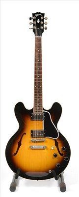 Lot 2093 - A Gibson ES335, serial number 02118741, 2008, with laminated maple top, back and sides,...