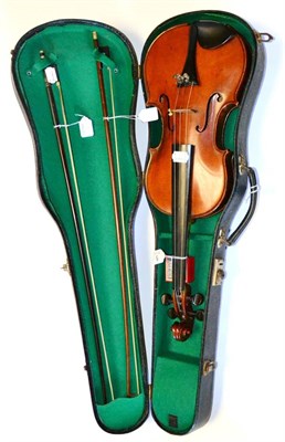 Lot 5 - A 19th Century Violin, possibly French, labelled 'Lutherie Artistique Jean Baptiste Colin...