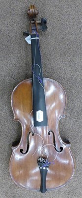 Lot 7 - A 19th Century Violin, possibly German, labelled 'Copie De Pietro Antonius dalla Costa-fecit in...