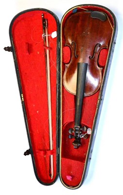 Lot 13 - A Late 18th Century Violin, possibly Tyrolean, no label, with a 359mm two piece back, rosewood...