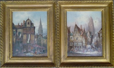 Lot 792 - Henry Thomas Schafer (1854-1915) "Frankfurt"; "Nuremberg" Both signed, one dated 1884 the other...