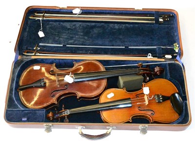 Lot 22 - A 19th Century German Viola, no label, with a 403mm two piece back, rosewood tuning pegs,...