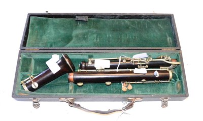 Lot 33 - A Selmer 'Console' Rosewood Oboe, serial number 1645, with nickel plated keys, cased