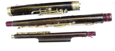 Lot 37 - A 19th Century Rosewood Bassoon, with nickel plated mounts and keys