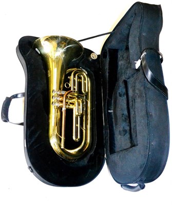 Lot 44 - A Stagg Model 88-MBA Brass Marching Tenor Horn, in a fitted case