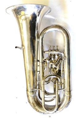 Lot 45 - A Silver Plated Leviathan Model Class A New Standard Tuba by Besson & Co., London, with foliate...