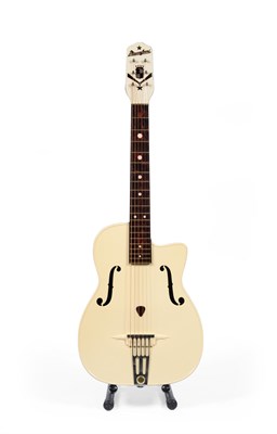 Lot 48 - A 1950s Maccaferri G30 Plastic Guitar, constructed of 'Dow Styron' with single cut-away twin F...