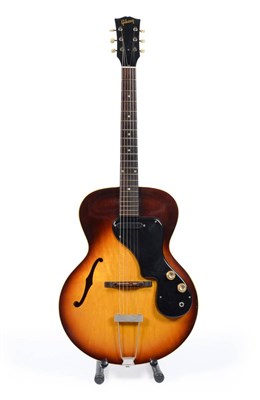 Lot 58 - A 1960s Gibson ES125T, serial number 207989, with hollow laminated maple construction with P90...