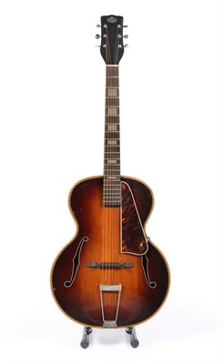 Lot 76 - A Regal Superb Arch Top Guitar, circa 1948, Style 5248, with maple pressed back and sides, sunburst