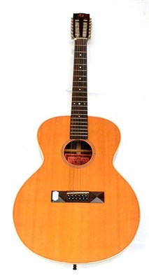 Lot 79 - A 1978 Aria John Joyce Model Twelve String Acoustic Guitar, with rosewood back and sides, cedar top