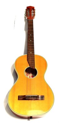 Lot 83 - A 1960s Hopf Nylon Strung Classical Style Guitar, slotted headstock, maple construction with spruce