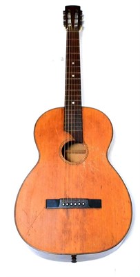 Lot 118 - A 1930s Unbranded Parlour Guitar, with maple back and sides, spruce top, maple neck