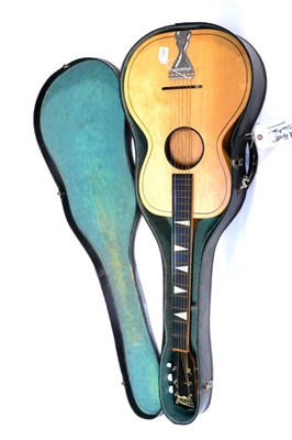 Lot 126 - A 1930s US Strad Small Bodied Acoustic Guitar, of laminated construction with one-piece walnut neck