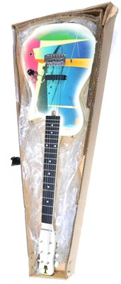 Lot 140 - A Travelling Wilbury's Gretch TW Solid Top Single Pick-Up Guitar, with stencil decoration and...