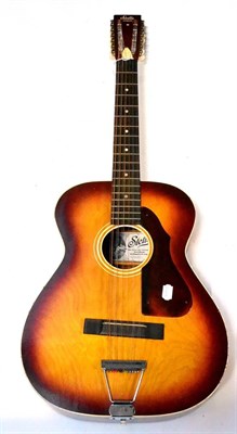 Lot 143 - A 1960s Stella Harmony Twelve String Guitar, of laminated construction with sunburst finish,...