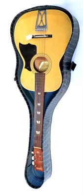 Lot 146 - A 1960s Harmony Stella Acoustic Guitar, with stencilled H position markers, chromed trapeze...