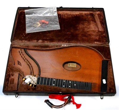 Lot 154 - A Joseph Bohmann Auto Harp, late 19th century, in fitted plush lined case (in need of restoration)