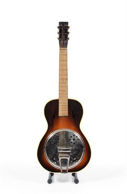 Lot 160 - A 1930s Radio Tone 'Hawaiian Teacher's Limited of Hollywood California' Lapsteel Guitar,  with...