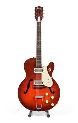 Lot 162 - A 1960s Harmony Rocket II H-54, with single cut-away laminated maple body, bolt-on neck, with...