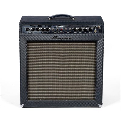 Lot 176 - An 1060s Ampeg Gemini II Amplifier, with 30 plus watts, featuring a single 15inch speaker,...