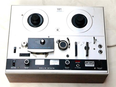 Lot 181 - An Akai 40,000 Solid State Reel to Reel Tape Recorder, the property of Tom Newman, co-founder...