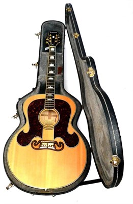 Lot 184 - An Epiphone EJ200N Everly Brothers Jumbo Acoustic Guitar, with laminated maple back and sides,...