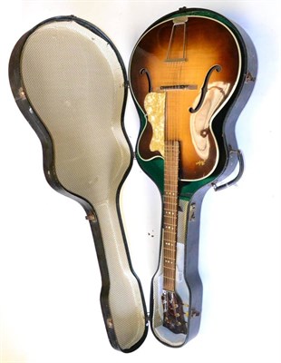 Lot 190 - An Early 1960s Hofner President, with early style cutaway maple body and top, unusual tortoiseshell