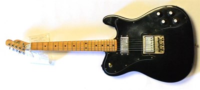 Lot 211 - An Antoria Telecaster Custom Style Guitar, with twin humbuckers, black finish with black...