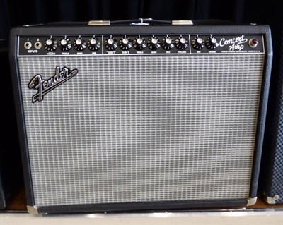 Lot 216 - A 1980s Fender Concert Guitar Amplifier, with twin inputs, volume treble boost and mid...