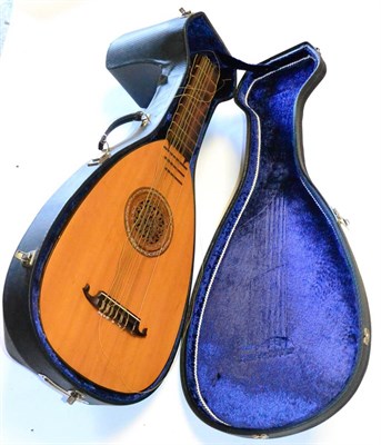 Lot 229 - A 20th Century German 'Sinfonia' Lute, with makers paper label, constructed of rosewood and...