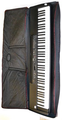 Lot 241 - A Yamaha P80 Electronic Piano, with front pedal, Lynx adapter and mains lead, with soft case