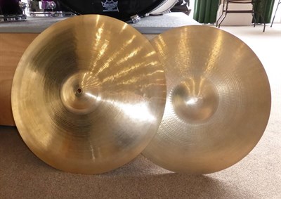 Lot 244 - Two Zildjian Cymbals, circa late 60's or early 70's, comprising a 20inch Power Ride and 18inch Dark