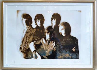 Lot 248 - Gered Mankowitz - The Rolling Stones, Masons Yard silkscreen print, with Archive Stamp, hand signed