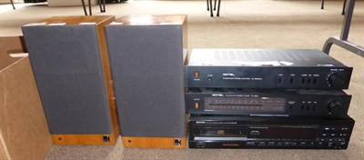 Lot 267 - Hi-Fi Equipment, comprising a Pair of KEF speakers, Rotel tuner and AMP, and a Denon CD player