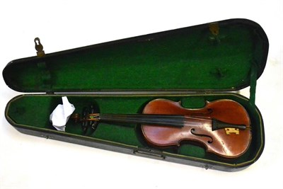 Lot 1 - A 19th Century 3/4 Size Violin, possibly French, no label, with a 336mm one piece back, ebony...