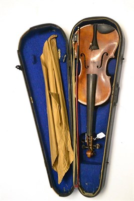 Lot 11 - A 19th Century German Violin, no label, with a 360mm two piece back, ebony tuning pegs,...