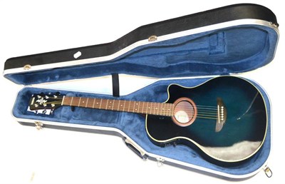 Lot 47 - A Yamaha APX-4A Semi-Acoustic Guitar, with black finish, in fitted case