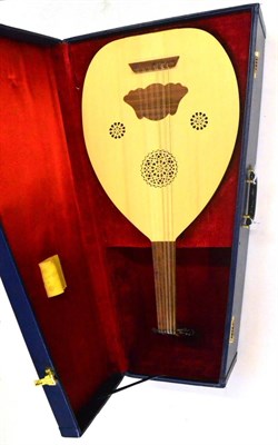 Lot 60 - A Modern EMS Fretless Oud, of spruce and mahogany construction, in a fitted case