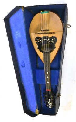 Lot 63 - An Italian 8-String Bowl Back Mandolin, labelled 'Giovanni de Meglio Di Vinc...Napoli..' with...