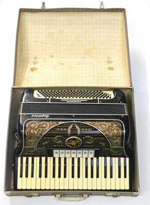 Lot 68 - An Italian Anco Antonio Piano Accordion, with black body, cased