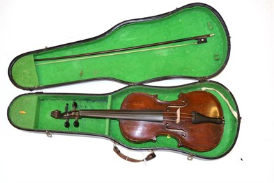 Lot 19 - A 19th Century Violin, possibly Scottish, labelled 'Matthew Hardie fecit Edinburgh 1805', with...