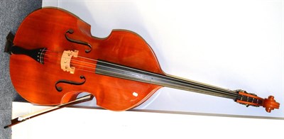 Lot 23 - A 20th Century German Double Bass, labelled 'Meister Eberhard Meinal...Made in German...