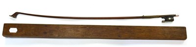 Lot 25 - A Cello Bow Stamped W E Hill & Sons, silver mounted, in original wooden case