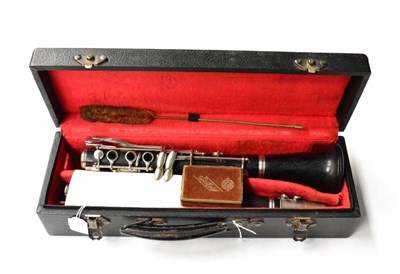 Lot 37 - A Rudall Carte 'Starline' Rosewood Clarinet, serial number 121045, with plated keys,...