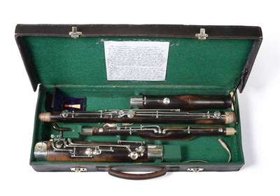 Lot 38 - Heckle (Beibrich) Bassoon (1890-92) Serial no.3667 with chromed keys and mouthpiece, in...