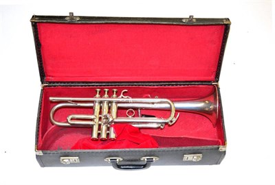 Lot 43 - A Chromium Plated Boosey & Hawkes 606 Trumpet, serial number 530880, with mouthpiece