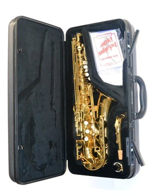 Lot 47 - A Yamaha Brass Alto Saxophone Model YAS-275, serial number 042217, with faux pearl inset keys,...